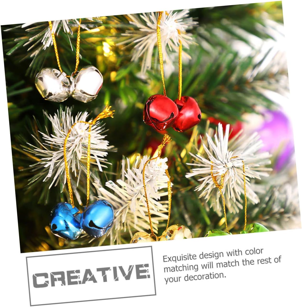 60pcs Decorative Craft Bells Multi-Function Small Bells for Projects Christmas Tree Decoration Wear-Resistant for Home and Holiday Decor