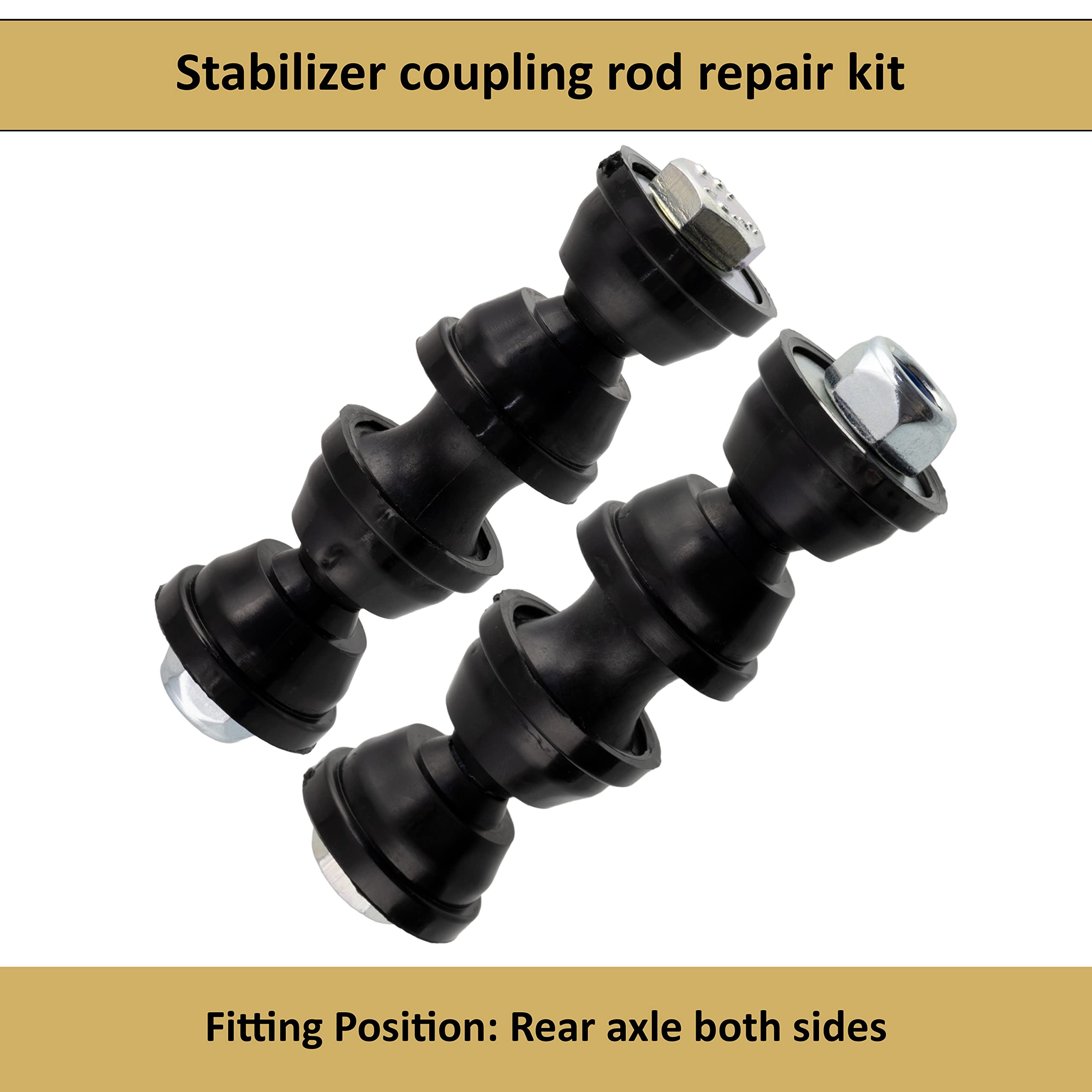 AERZETIX - C66627 - Kit di riparazione, barra di accoppiamento stabilizzatrice - lato montaggio: su entrambi i lati dell'asse posteriore - compatibile con numeri ОЕ 1500682, 1719542, 8M515E494AA
