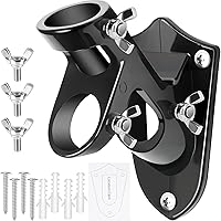 Vista 7 de Soporte para poste de bandera, soporte de poste de bandera para exteriores de casa, soporte de montaje de bandera de metal resistente, soportes