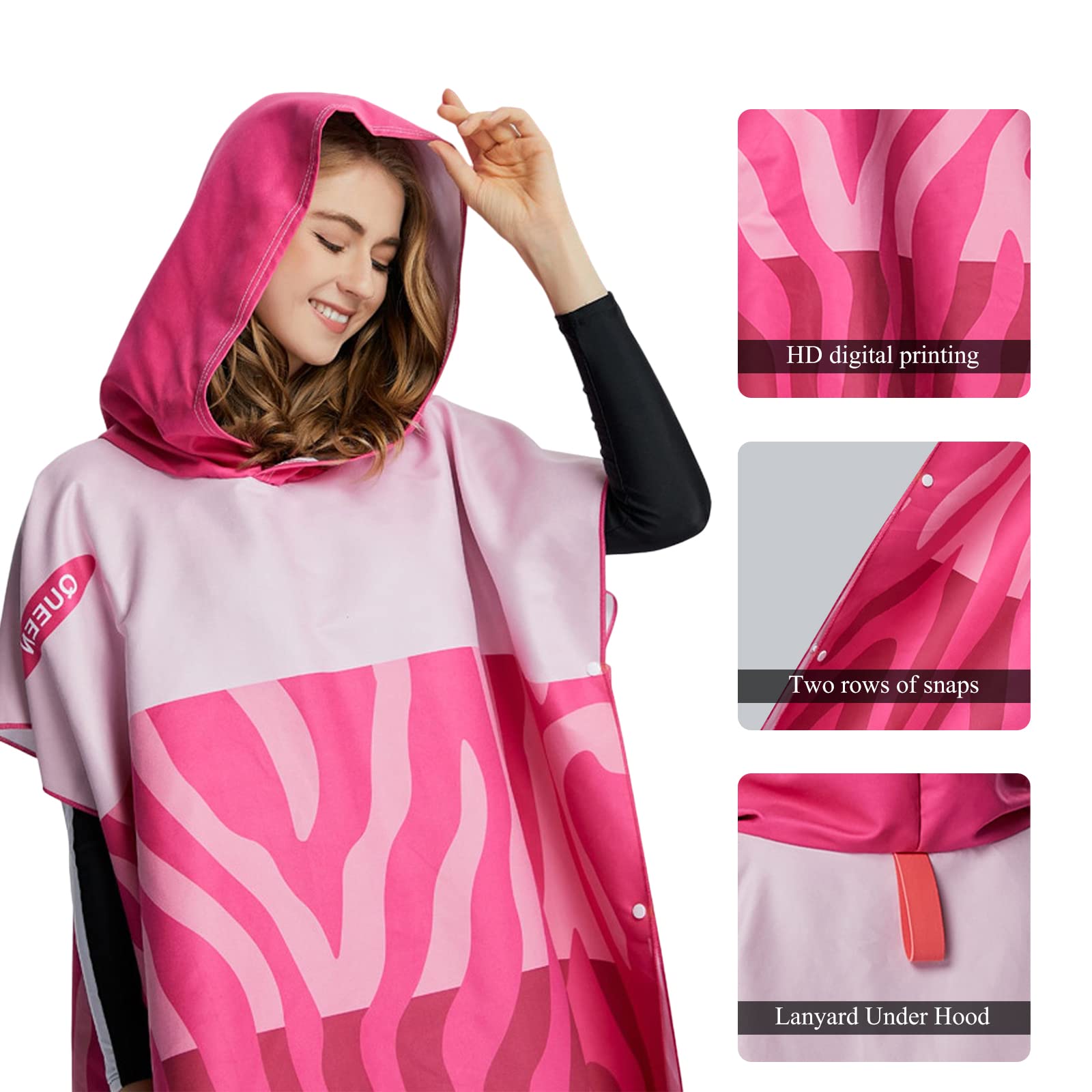 Poncho Robe Beach Changing Poncho With Pocket BESTA Surf Poncho - Wetsuit Changing ...
