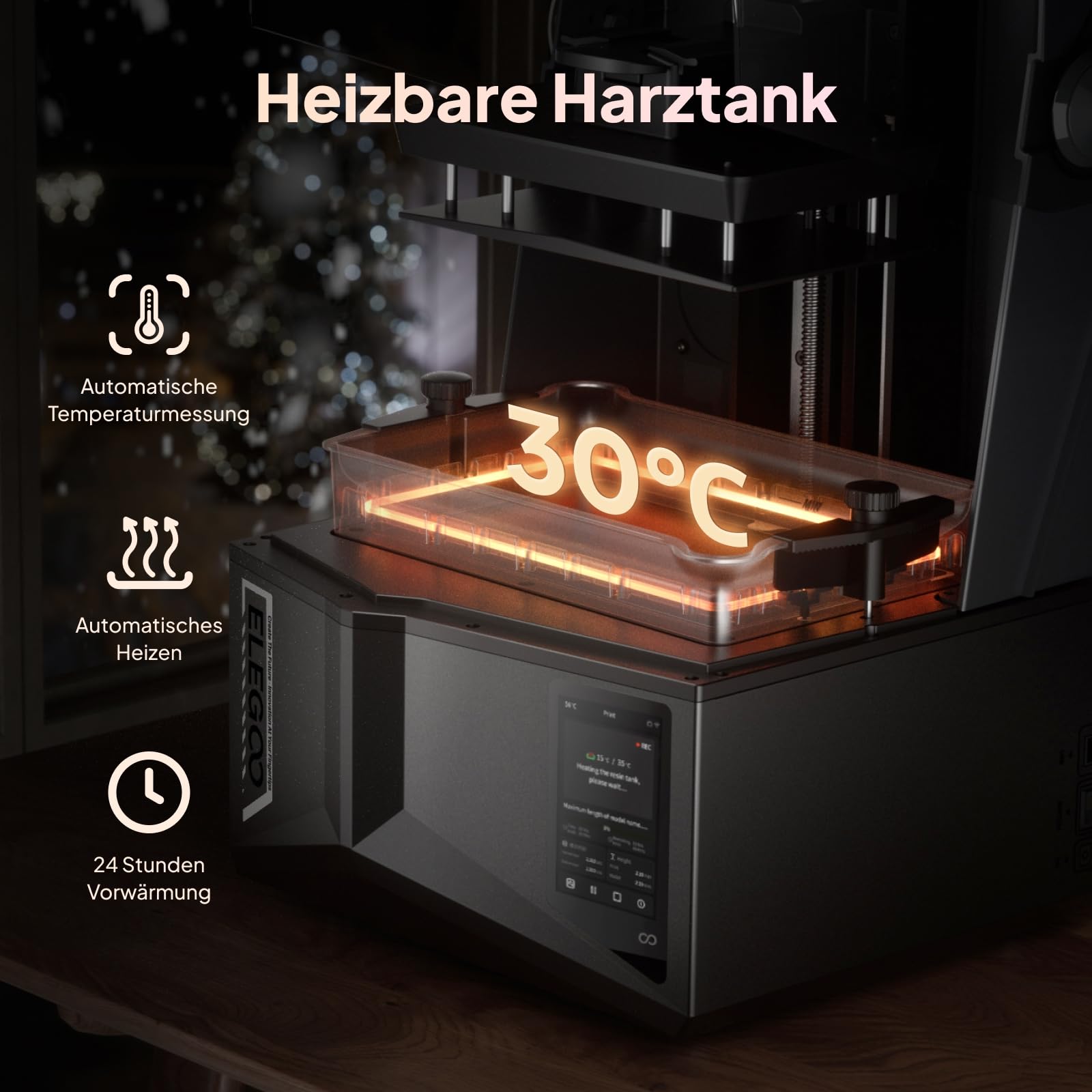 ELEGOO Saturn 4 Ultra 16K 10" Resin 3D Drucker, Hochauflösender und Intelligenter Harzdrucker mit Beheiztem Harztank, 150 mm/h Schneller Druck, Wi-Fi-Übertragung, 211,68 x 118,37 x 220 mm³ Druckgröße