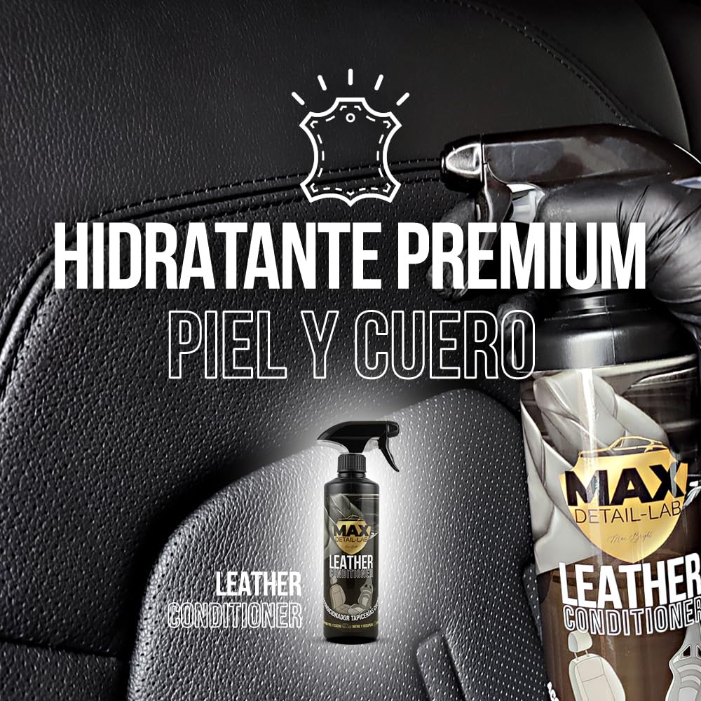 MAX DETAIL-LAB - Leather Conditioner 5L - Car Leather Cleaner Nawilżający, Odżywka Siedziska, Premium Protector, Profesjonalny Zestaw Detailing Auto Moto 5 litrów