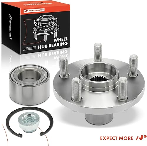 Miniatura 9 de A-Premium Cojinete de rueda delantera y conjunto de cubo compatible con Toyota Corolla 2003-2019, FWD, con 5 lengüetas