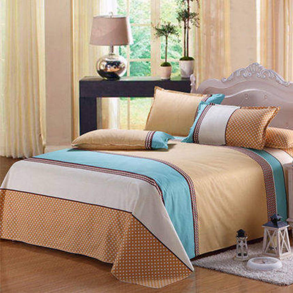 Draps en coton grossier imprimé feuilles pour des nuits fraîches en été