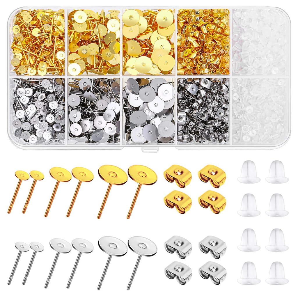 See full amazon price history chart for MAYCREATE® 2000 Pieces Earring Jewellery Making Kit 2 Color Earring Back Stopper And Stud Earrings Post Kit with 3 Sizes Stainless Steel Silicone Earring Backs with Storage Box MAYCREATE® 2000 Pieces Earring Jewellery Making Kit 2 Color Earring Back Stopper And Stud Earrings Post Kit with 3 Sizes Stainless Steel Silicone Earring Backs with Storage Box (B0D7HG4KPC) Amazon Price History, Amazon Price Tracker