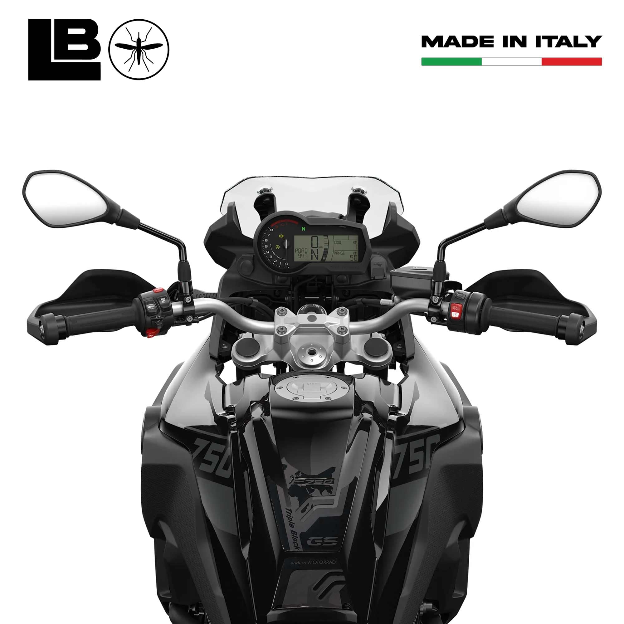 labelbike - Naklejka 3D Tank Pad Ochrona i Dekoracja do Motocykli kompatybilna z BMW F 750 Gs Triple Black 2021-2023