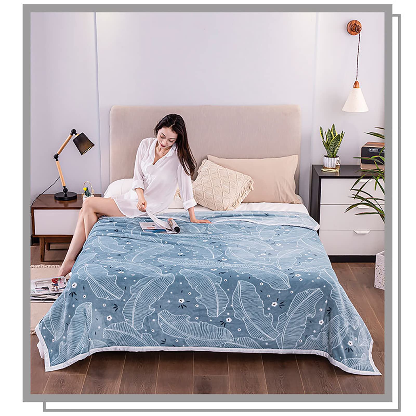 Boceoey Coperte Pile Matrimoniale Natale Plaid Divano Morbida E Calda, Coperta Leggera In Flanella Per Letto, Copriletto E Copridivano, Coperta Plaid Albero Di Natale - Foto 4