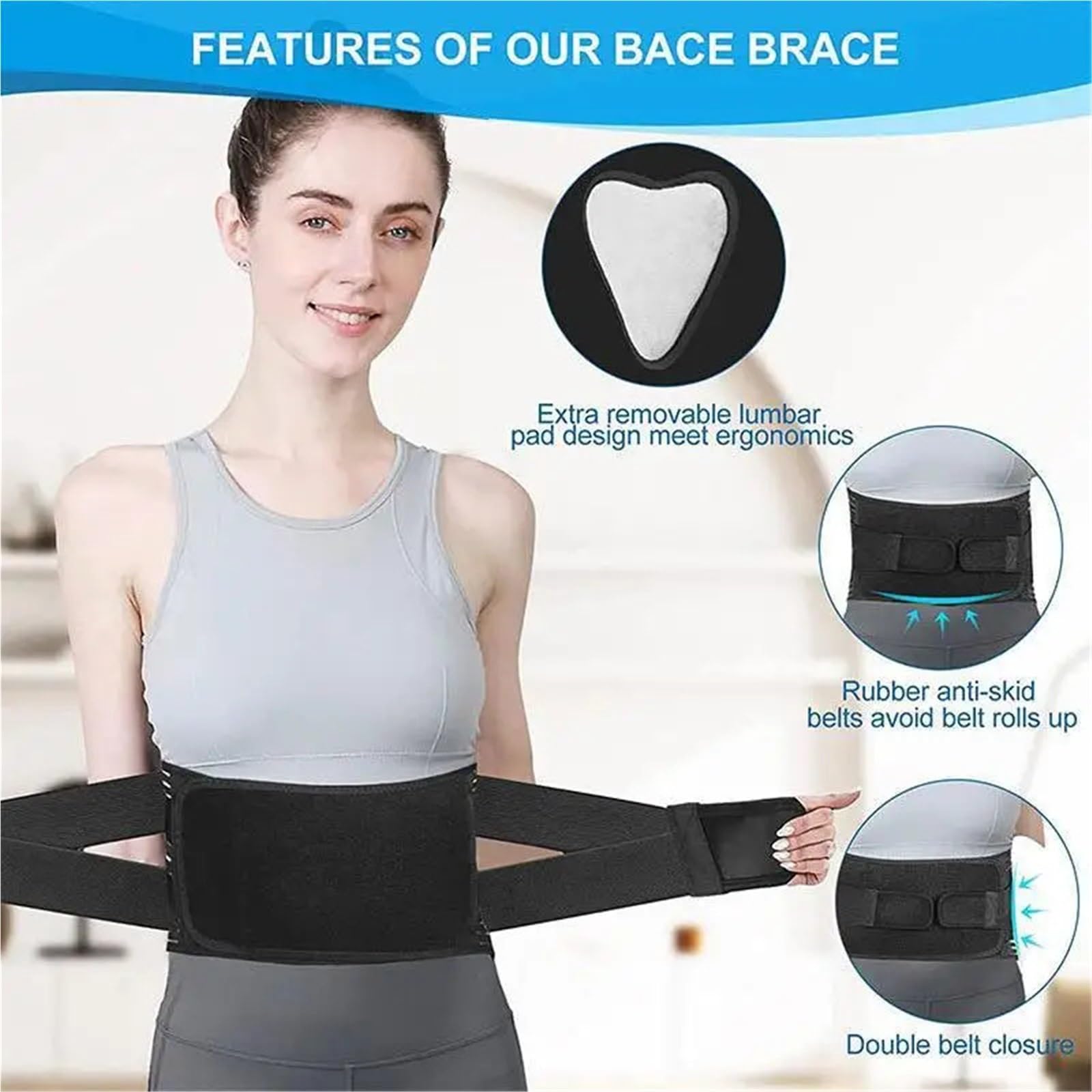 Entrenador de cintura entrenamiento doble compresión elástico ajustable, cinturón levantamiento pesas en cuclillas, Control barriga Unise Para Fitness