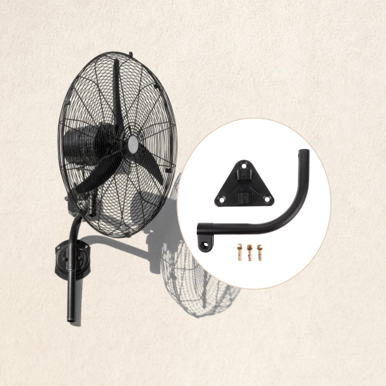 Electric Fan Wall Bracket Easy Installation Hanging Fan Mount Iron Bracket