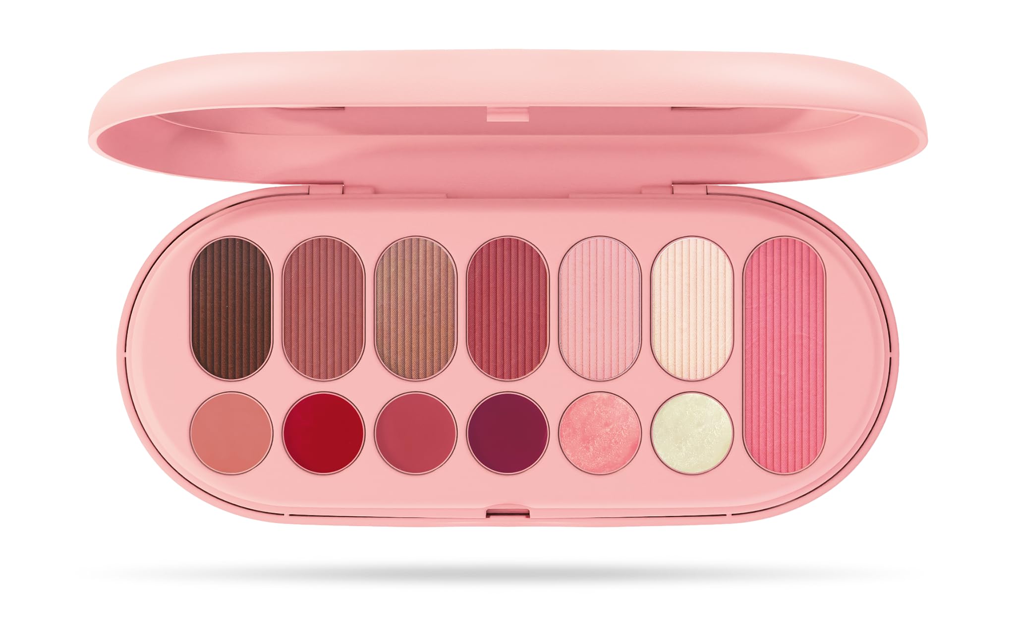 Pupa Palette Make My Day Pocket Blush, rouge à lèvres, brillant et fard à paupières – 13 pièces pour maquillage, yeux et lèvres, parfaite pour la maison ou en voyage – Disponible en 3 variantes de