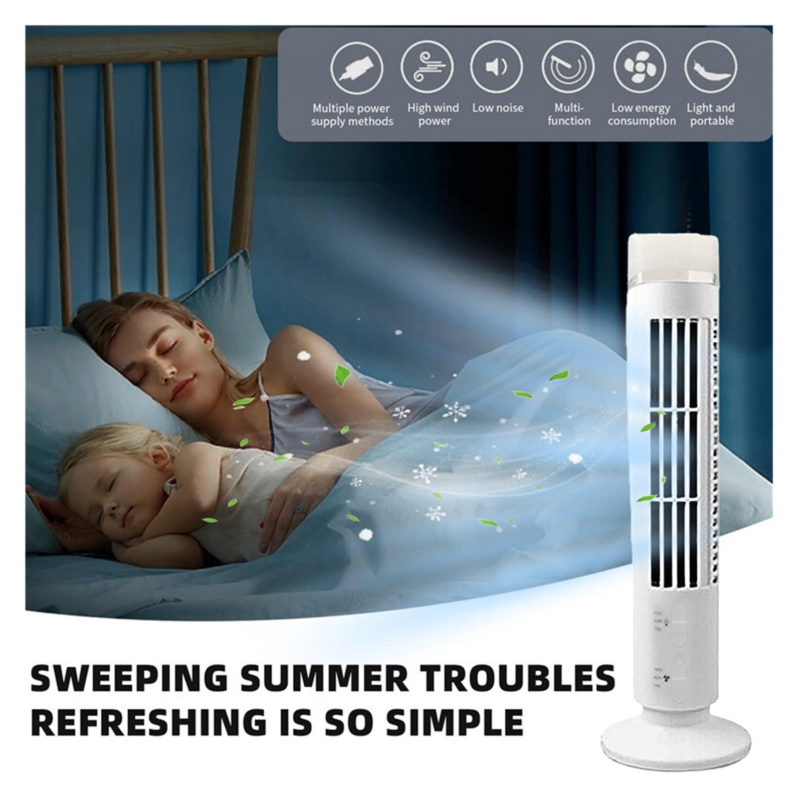 Kreatywny Mini USB Pionowy Klimatyzator Bezłopatkowy Przenośna Chłodnica Wentylator Biurkowy Cichy Wieżowy Chłodzący Do Domowego Biura Równomierny Przepływ Powietrza Komfortowy