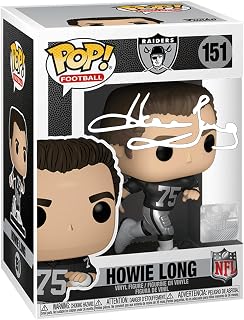 Howie Long #151 Facsimile Signed Reprint Laser Autographed Funko POP! Football Oakland Las Vegas Raiders Figurine with Protector Case