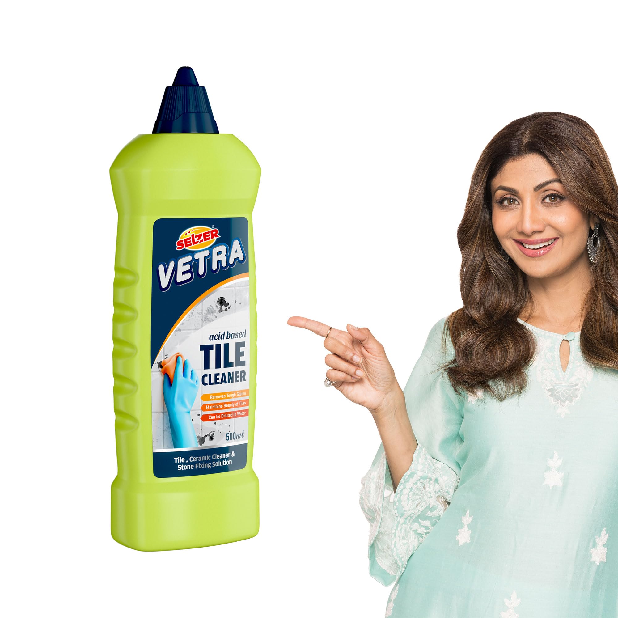 Vetra Tiles Cleaner Liquid |Clean All Purpose Tile, Floor & Wall Cleaner 500 ml, Bedroom & Bathroom Floors, Removes Grease, Dirt & Tough Stains|Kills 99.9% Germs|Pack of 1