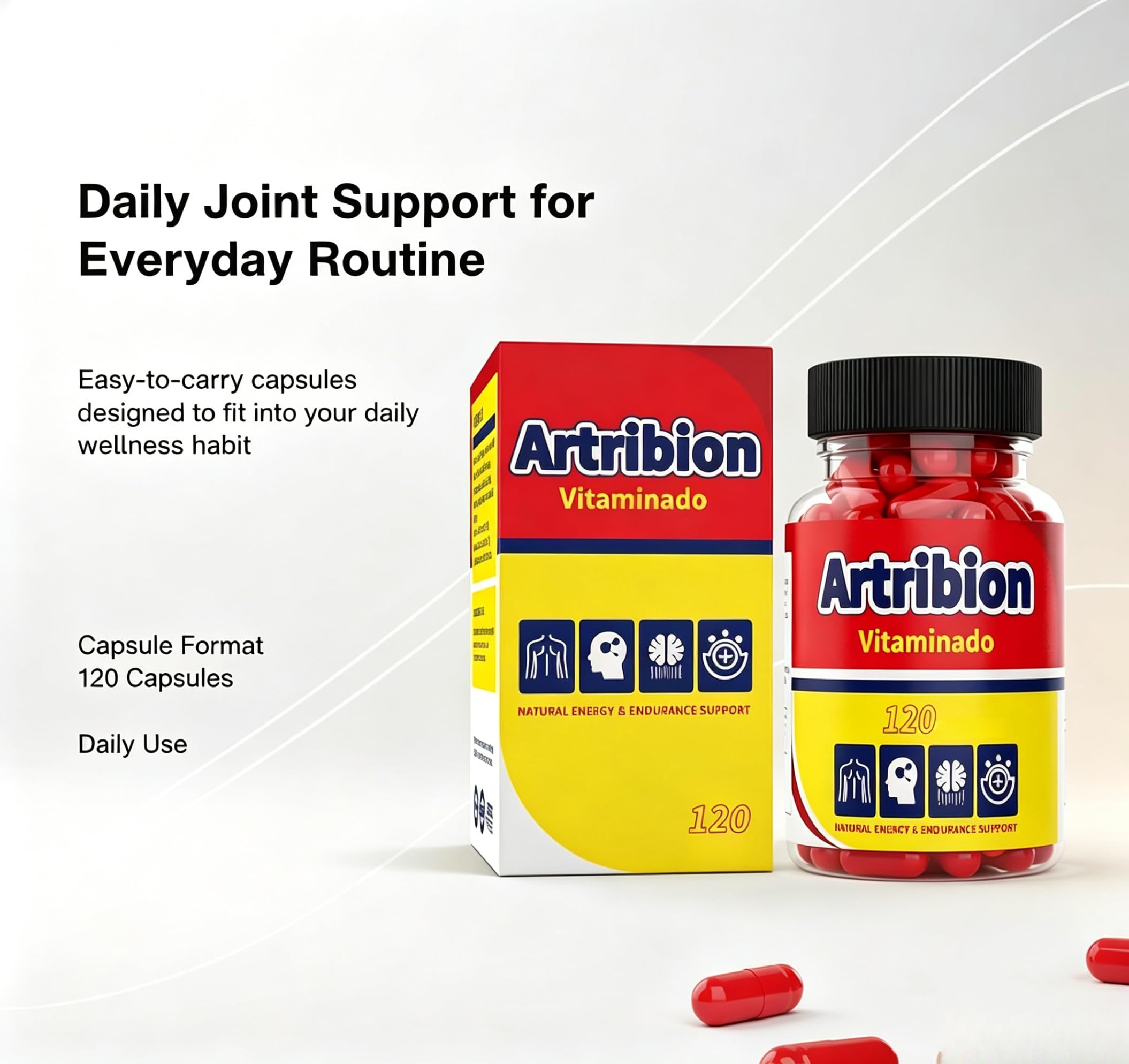 Artribion Vitaminado MAX, Artribion MAX for Men Women, Daily Energy & Endurance, 120ct