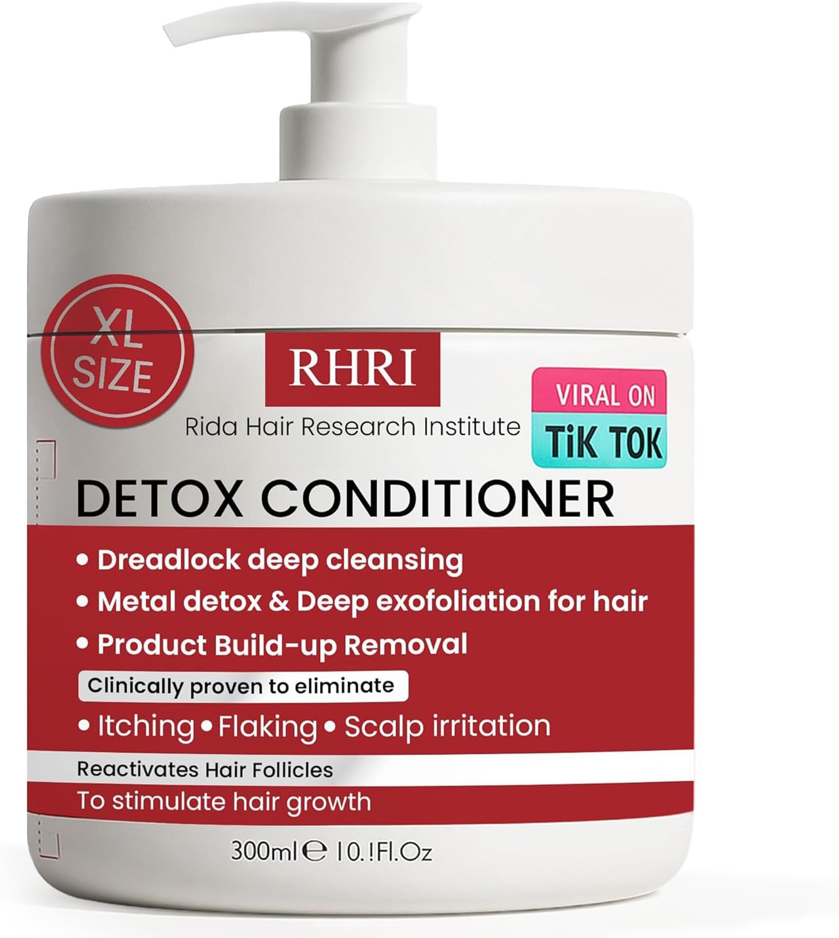 Detox Conditioner – Deep Cleansing Hair Conditioner for Damaged Dry Hair | Heavy Metal Detox & Build-Up Removal | Nourishing Scalp Care, Sulfate-Free Formula – 300ml