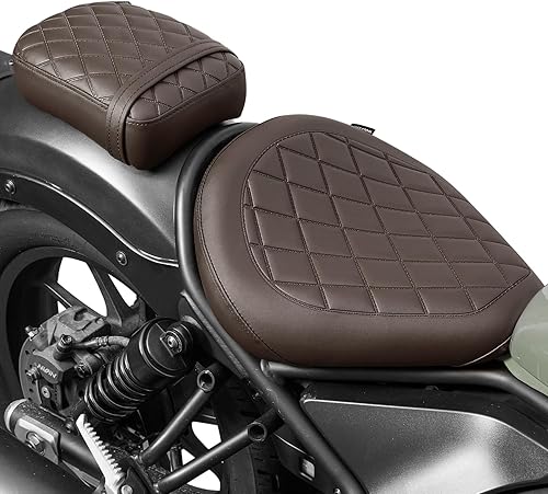 Miniatura 19 de Motorcycle Front Driver Seat for Honda Rebel 500 300 CMX500 CMX300 2017 2018 2019 2020 2021 2022 2023 2024 2025 2026 Solo Cushion Pillion Pad Set