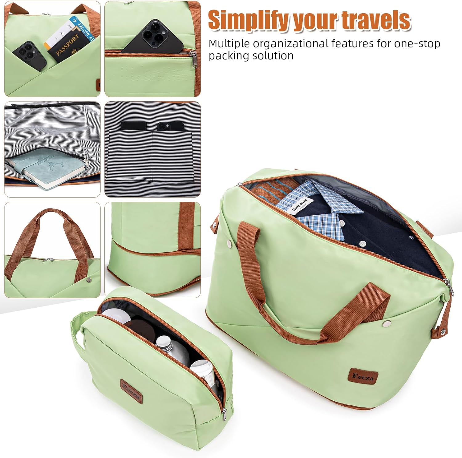Luggage Sets 6 Piece Suitcases with Wheels,ABS Hard Case Suitcases with Spinner Wheels,Durable Travel Luggage(LightGreen, 6 Piece Set(16"/20"/24"/28")