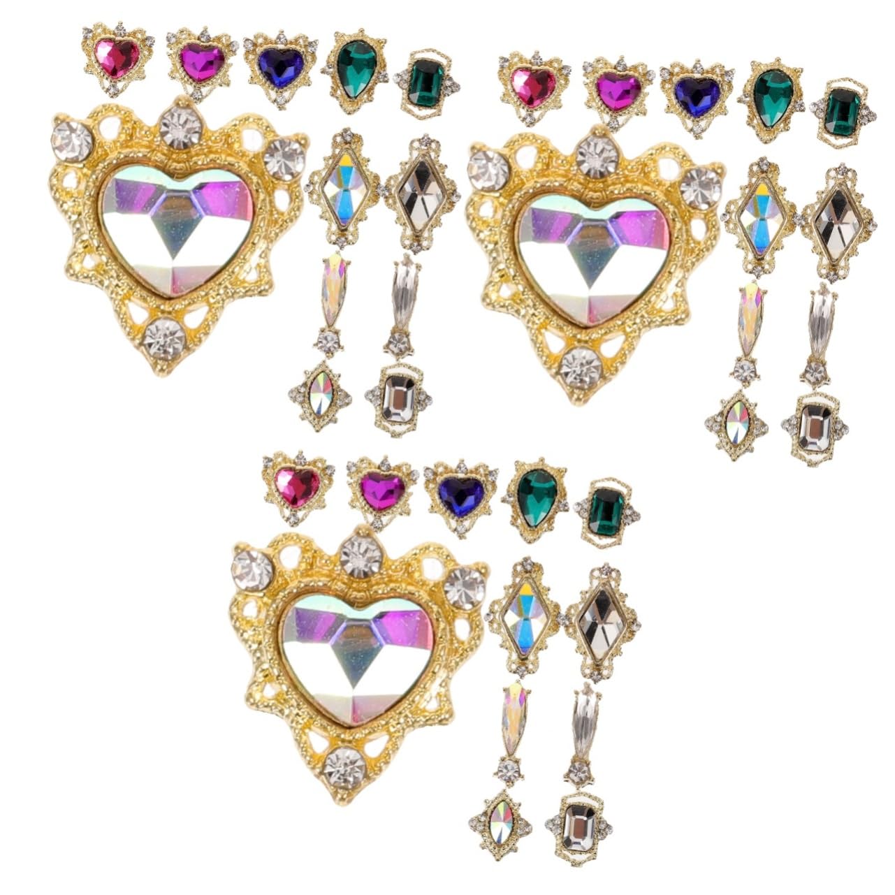 VALICLUD 3 Set Unghie Decorazioni per Nail Art per Manicure e Te per Speciali e Regali Unici
