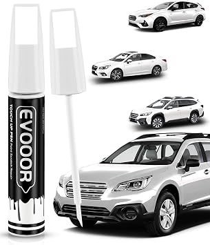 K1X Crystal White Pearl Tricoat Touch Up Paint Compatible with Subaru Exact Match 2 in 1 Touch up Paint for Chips and Nicks Repair with 2pcs Disposable Micro Applicators