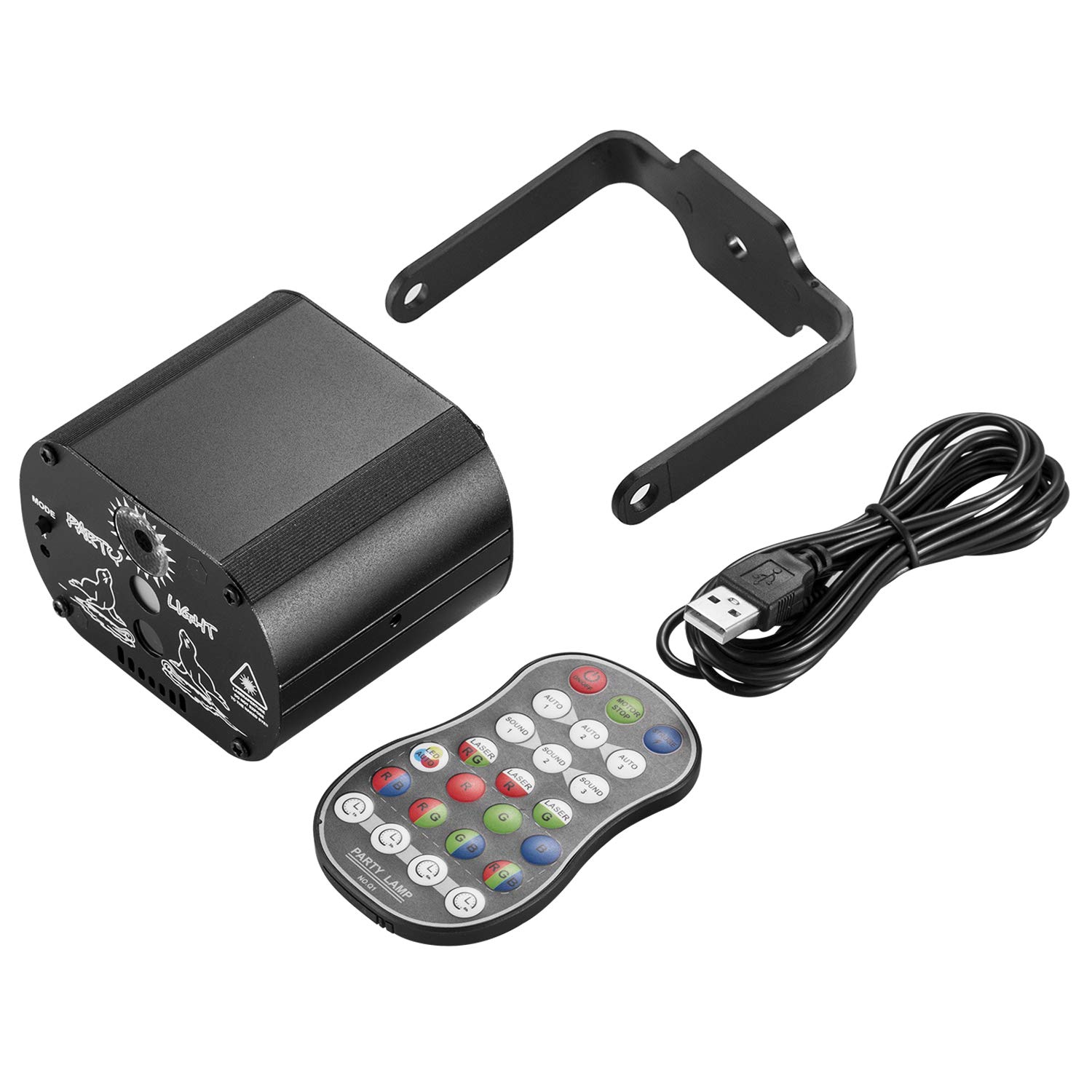 Party Lights RGB LED 2 in 1 DJ Disco Lights Sound Activated Stage