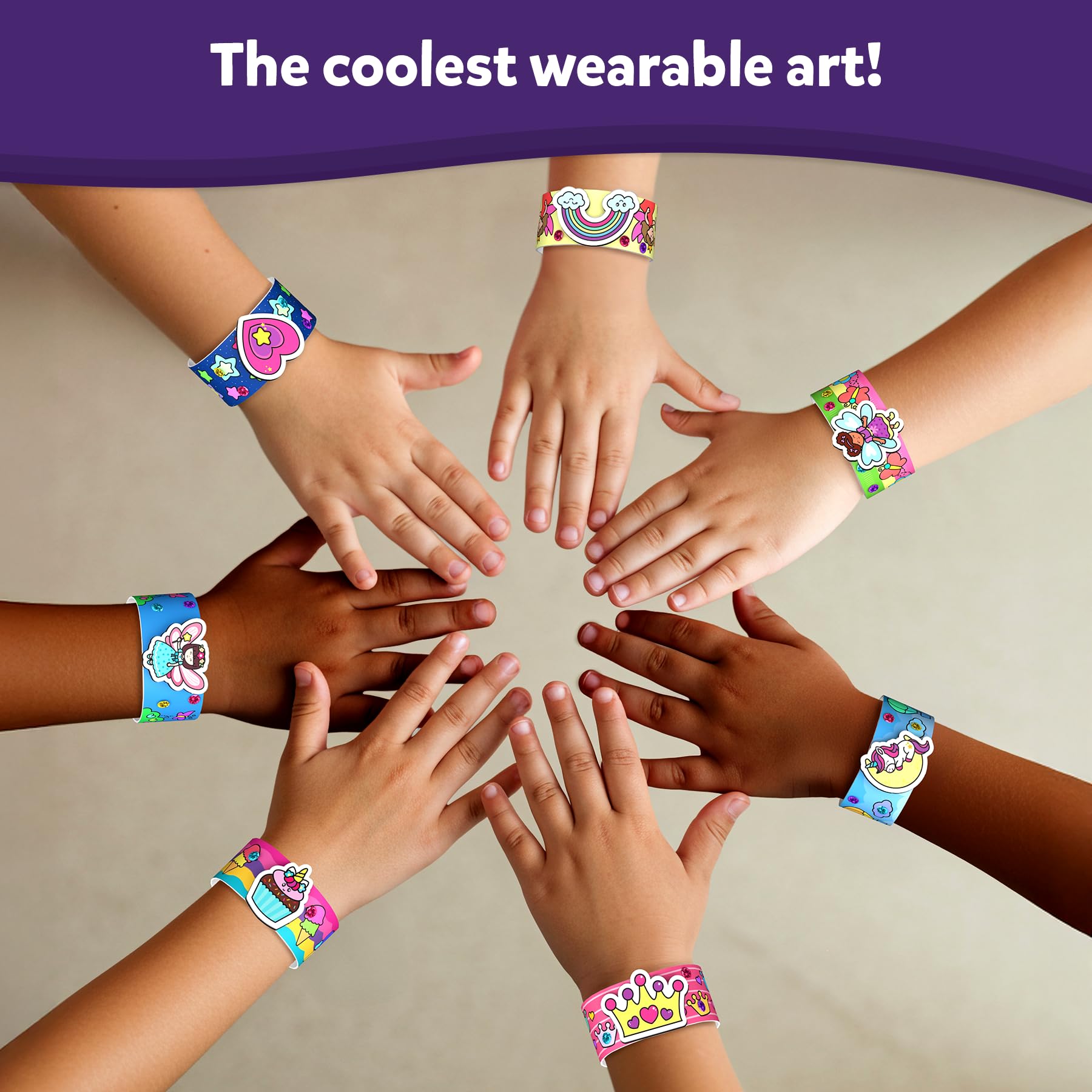 Skillmatics Craft Activity - Snap Bandz, Unicorns & Princesses, DIY Art & Craft Activity, Mess-Free, Creative Kit, 8 Bands (8.6"), Gifts for Girls & Boys Ages 4, 5, 6, 7, 8, 9, 10 - Image 7 thumbnail
