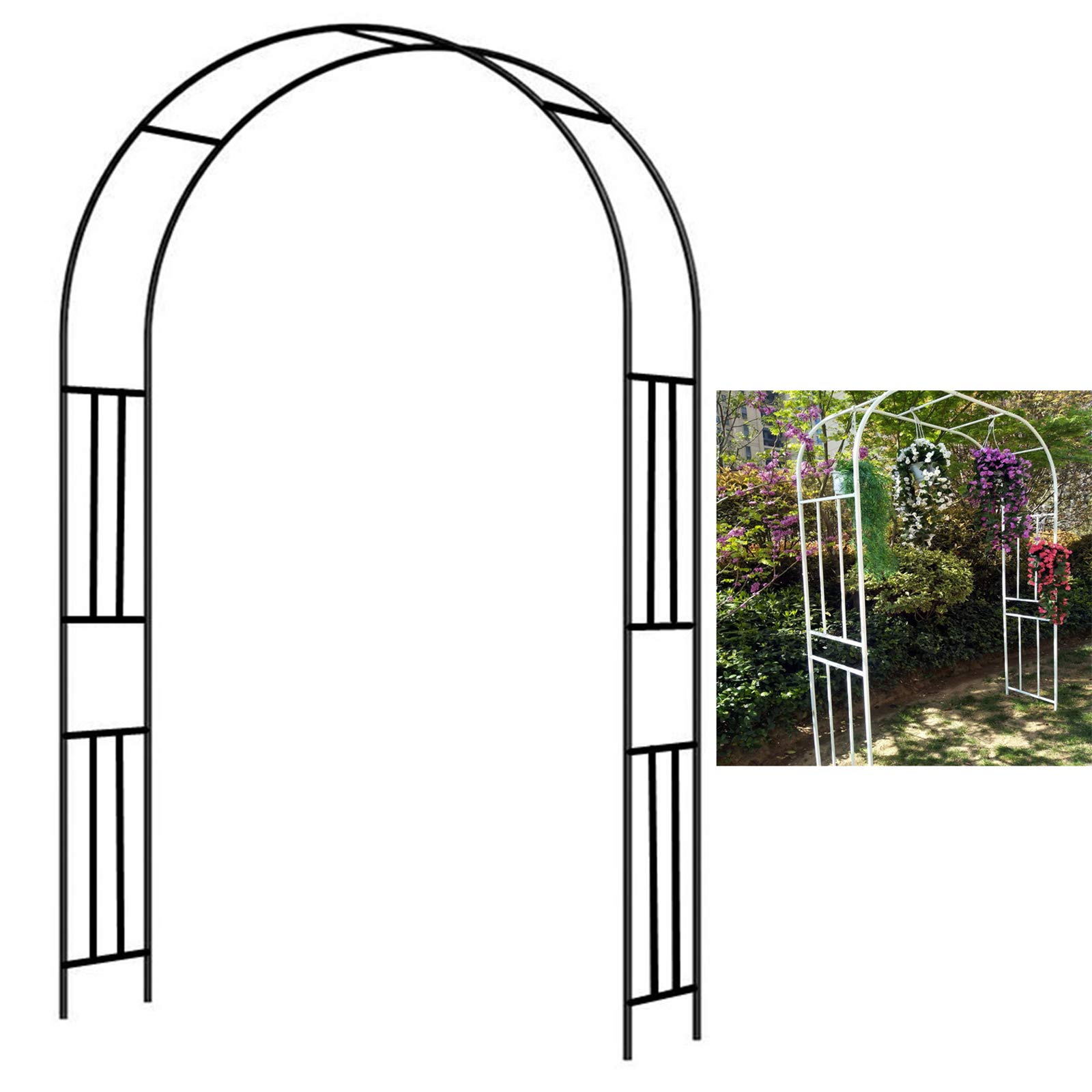 Arche de jardin haut de gamme en métal treillis robuste pour pergola et rosiers grimpants