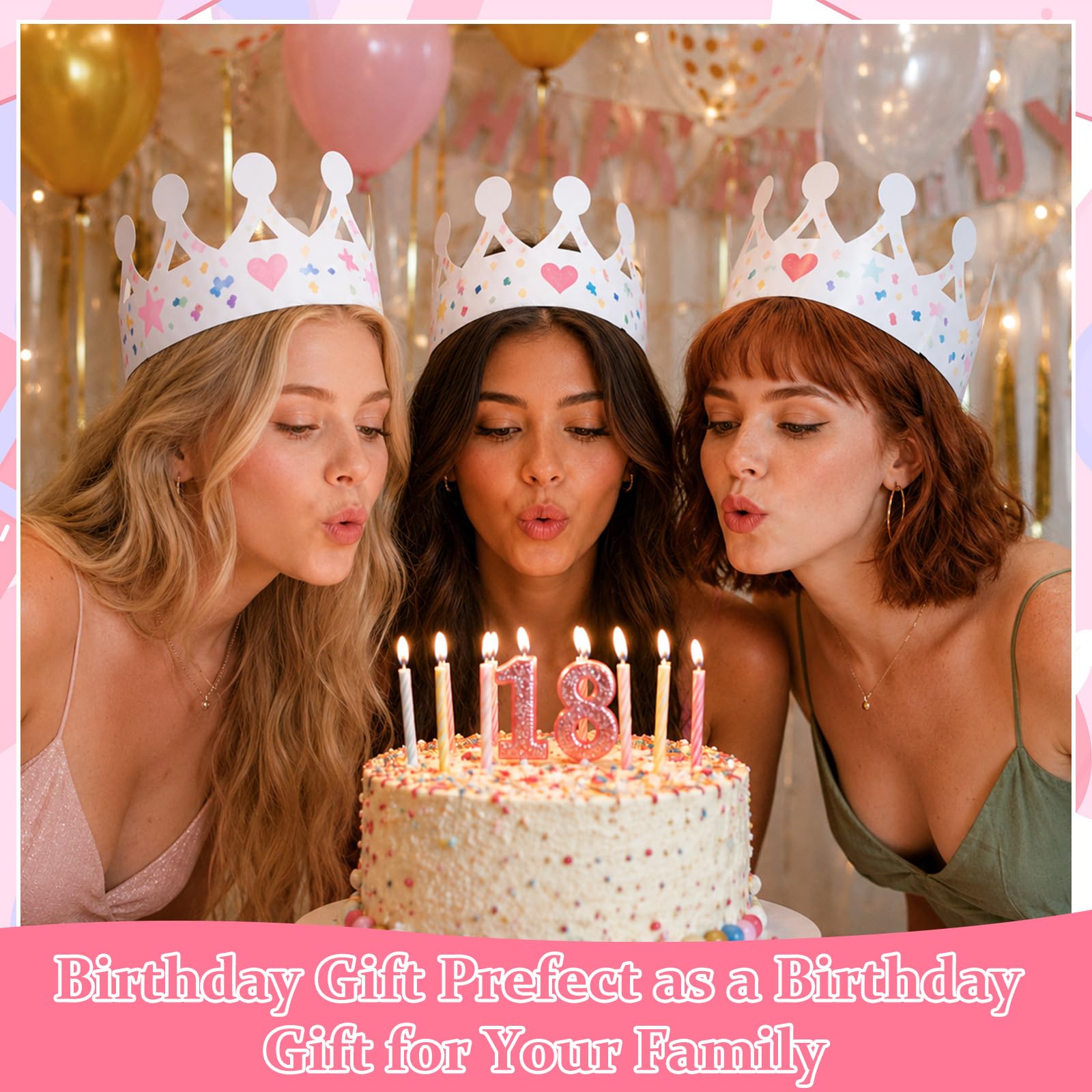 EupHHonycs 100 corone di carta bianca per feste di compleanno fai da te