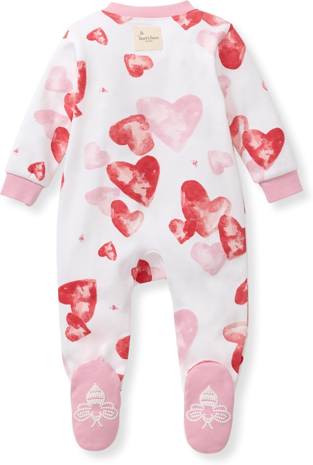 Burt's Bees Baby Girls' Organic Cotton Sleep and Play Footed Pajamas - Image 2