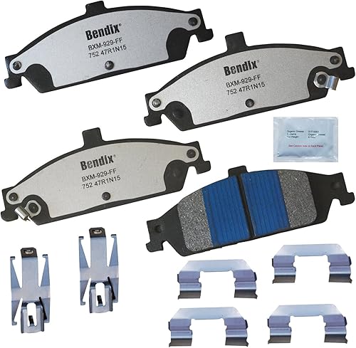 Miniatura 161 de Bendix Fleet Metlok MKD1770FM Pastillas de freno delanteras semimetálicas para Ford Expedition 2017-2010, F-150 2017-2010, Lobo 2020-2009, Lincoln