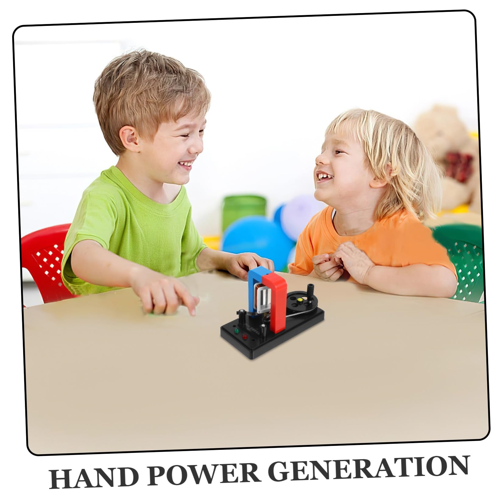 Generador de Manivela Manual para Ciencias Físicas, Negro