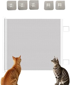 Telescopic Pet Gate - Barrier Fence, Safety Screen | Lightweight Folding Mesh, Strong Guard Design, Quick Setup for Dogs, Babies, Kids, Puppy Doors, Stairs, Outdoors, Indoor Play, Restroom