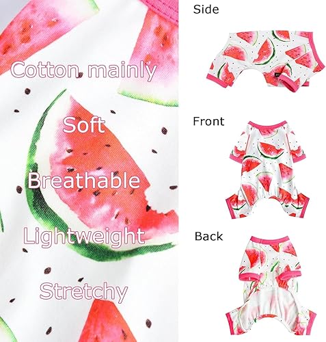 Miniatura 5 de Pijamas para perros pequeños, hembra, cachorro, pijamas de verano para mascotas, para chihuahua, yorkie, taza de té, lindo material suave, elástico,