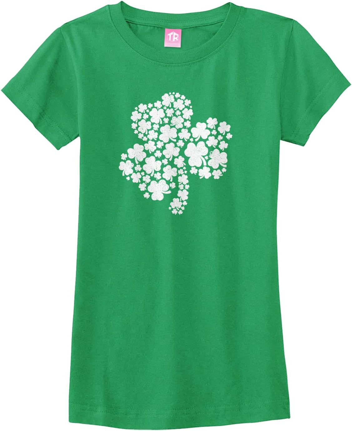 Threadrock Big Girls' Shamrock of Shamrocks Fitted T-Shirt