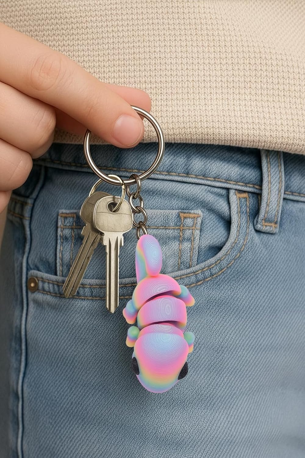 3DPrinted Animal Keychain-Wildlife Key Ring-Nature Lovers-Cute Keyring for Keys Bag Purse Unique Gift for Kids Animal Lovers