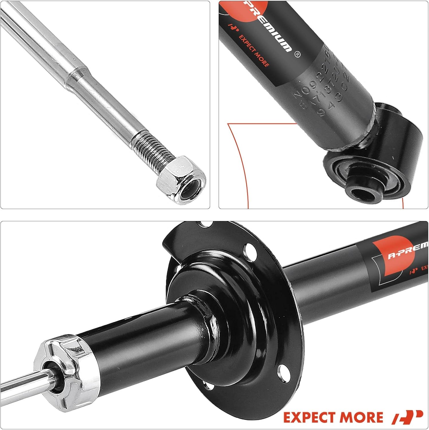 A-Premium Rear Shock Absorber Compatible with Honda Accord 2003-2007 & Acura TL 2004-2008, Driver and Passenger Side