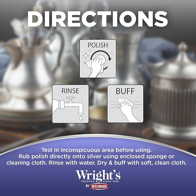 Wright's by Weiman Limpiador de Plata Crema con Paño miniatura 6