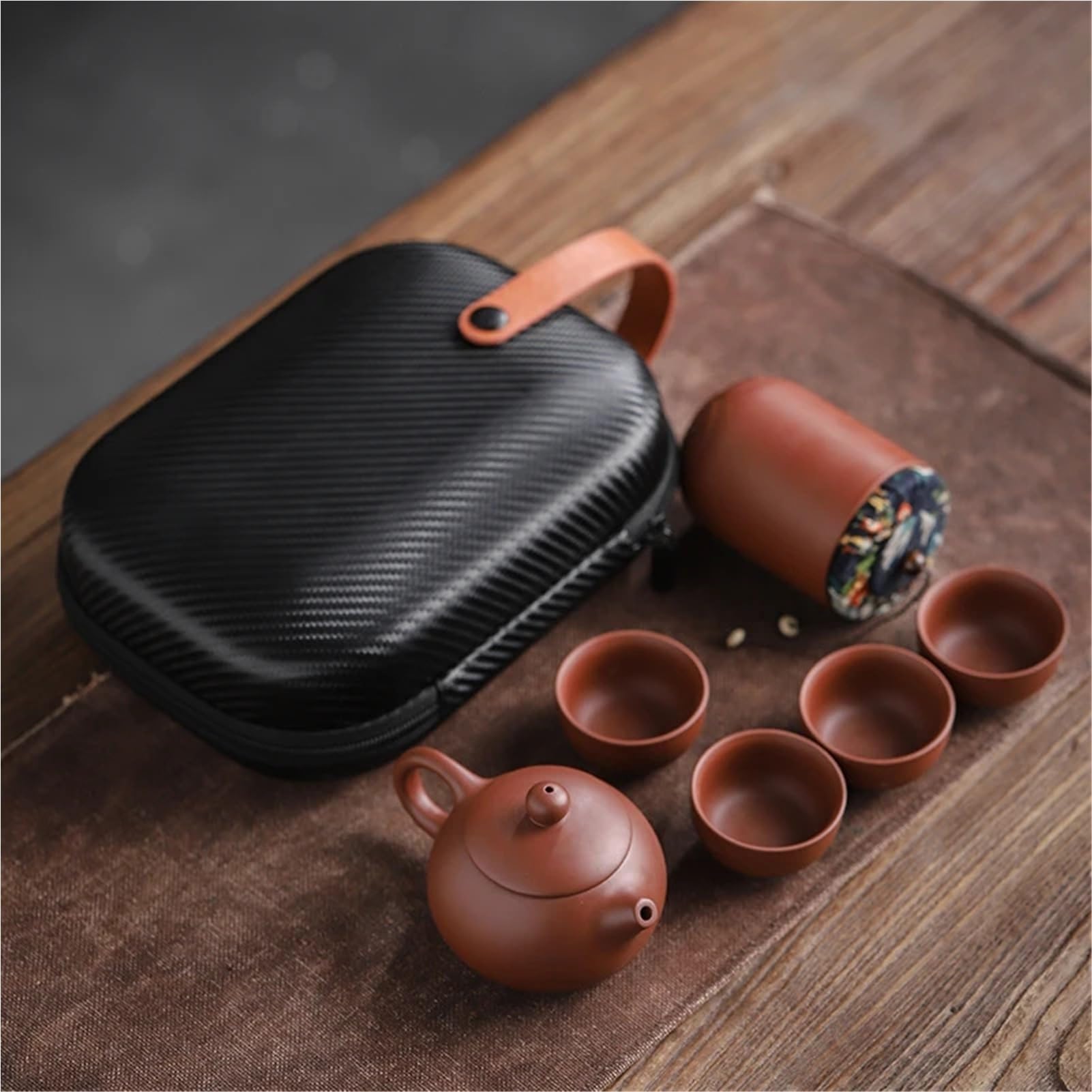 Filiżanka do herbaty z fioletowej gliny, ceramiczna, przenośny dzbanek do herbaty, zestaw do herbaty na zewnątrz, na podróż, Gaiwan, Kung Fu, zestaw do herbaty