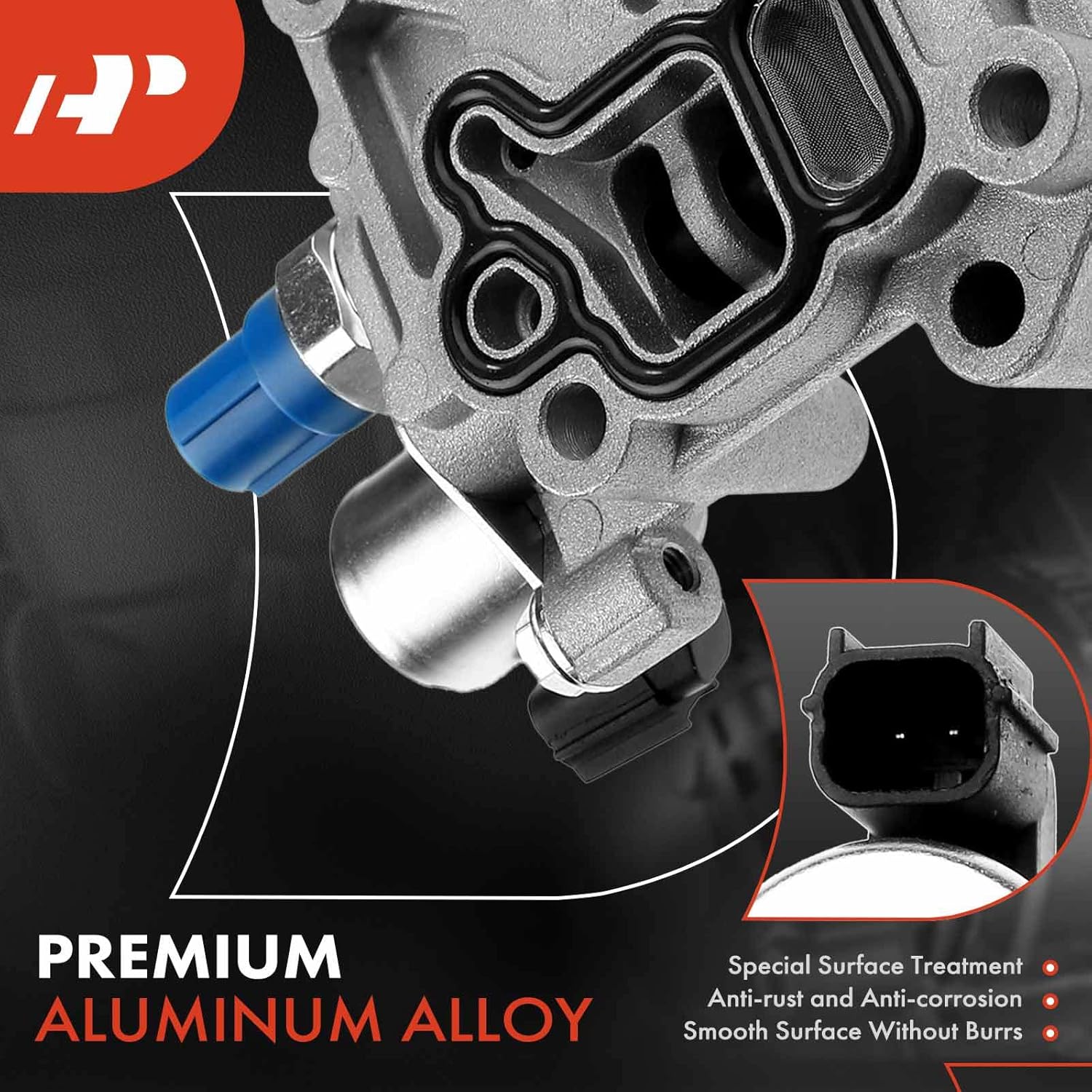 A-Premium Engine Variable Valve Timing (VVT) Solenoid Compatible with Acura ILX 2014-2015, TSX 2010-2014 & Honda Accord 2008-2012, Civic 2012-2013, CR-V 2010-2014, L4 2.4L