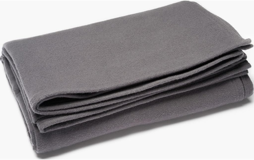 Faribault Royal Carefree Wool Blanket Charcoal Queen