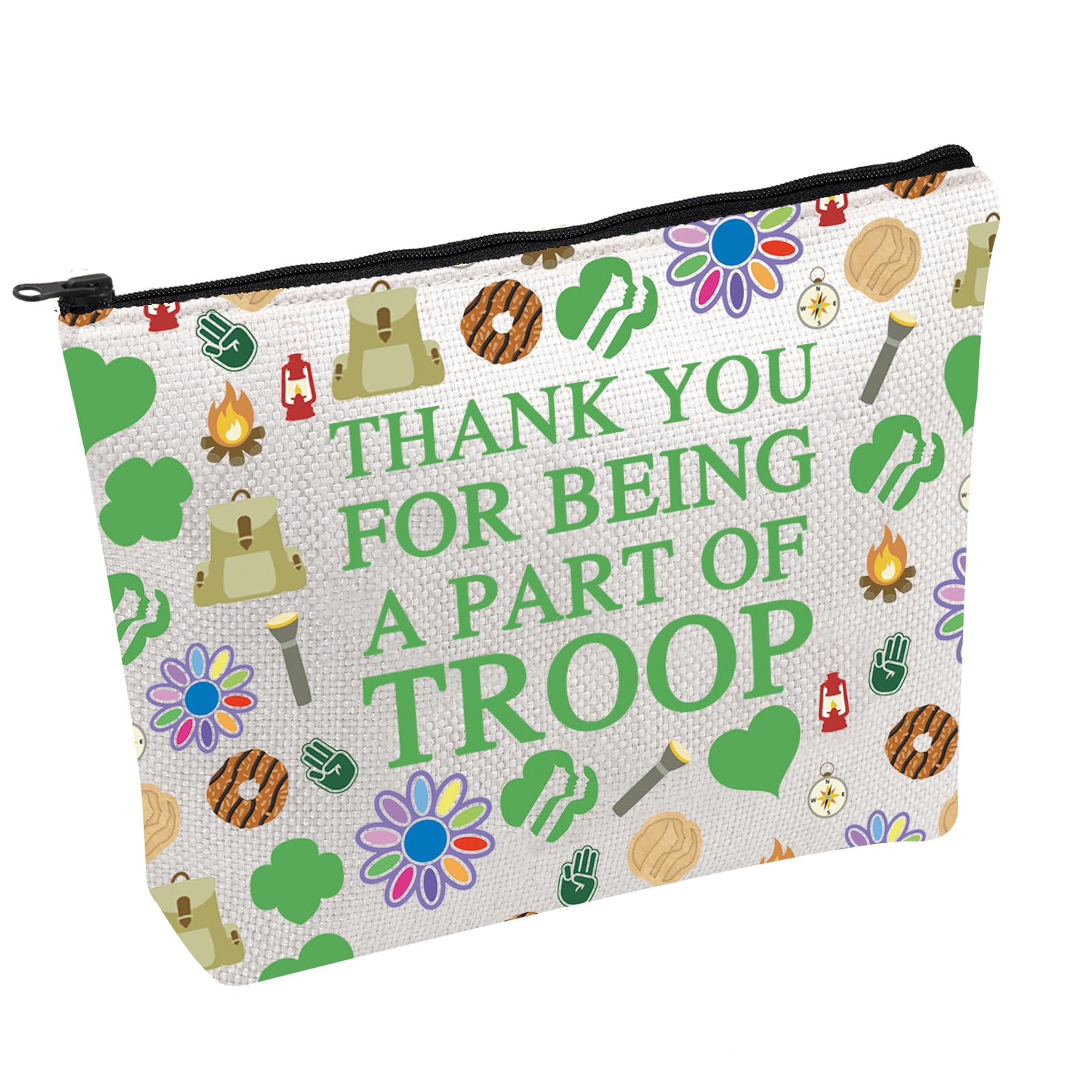 Scout Gift Girl Scout Makeup Bag Scout Cookies Cosmetic Bag Scout Appreciation Gift Scout Leader Cosmetic Bag (of Troop UK)