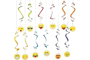 EMOJI HANGING SWIRLS - Party Decorations