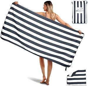 2-Pack Microfiber Beach Towels Set 63x31 5 31 5x16 Oversized Quick Dry Sand Free Travel Towel for Beach