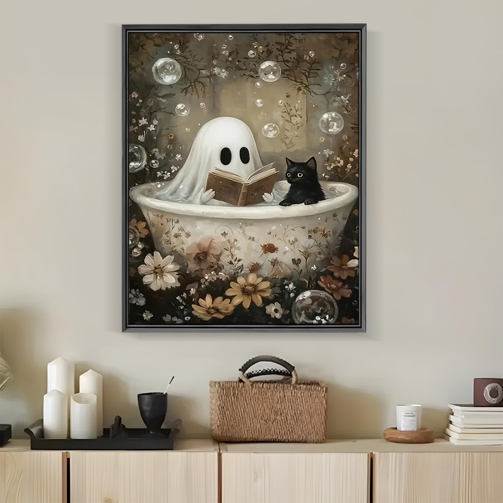DIY Halloween Ghost Cat Paint by Numbers - Adults -3