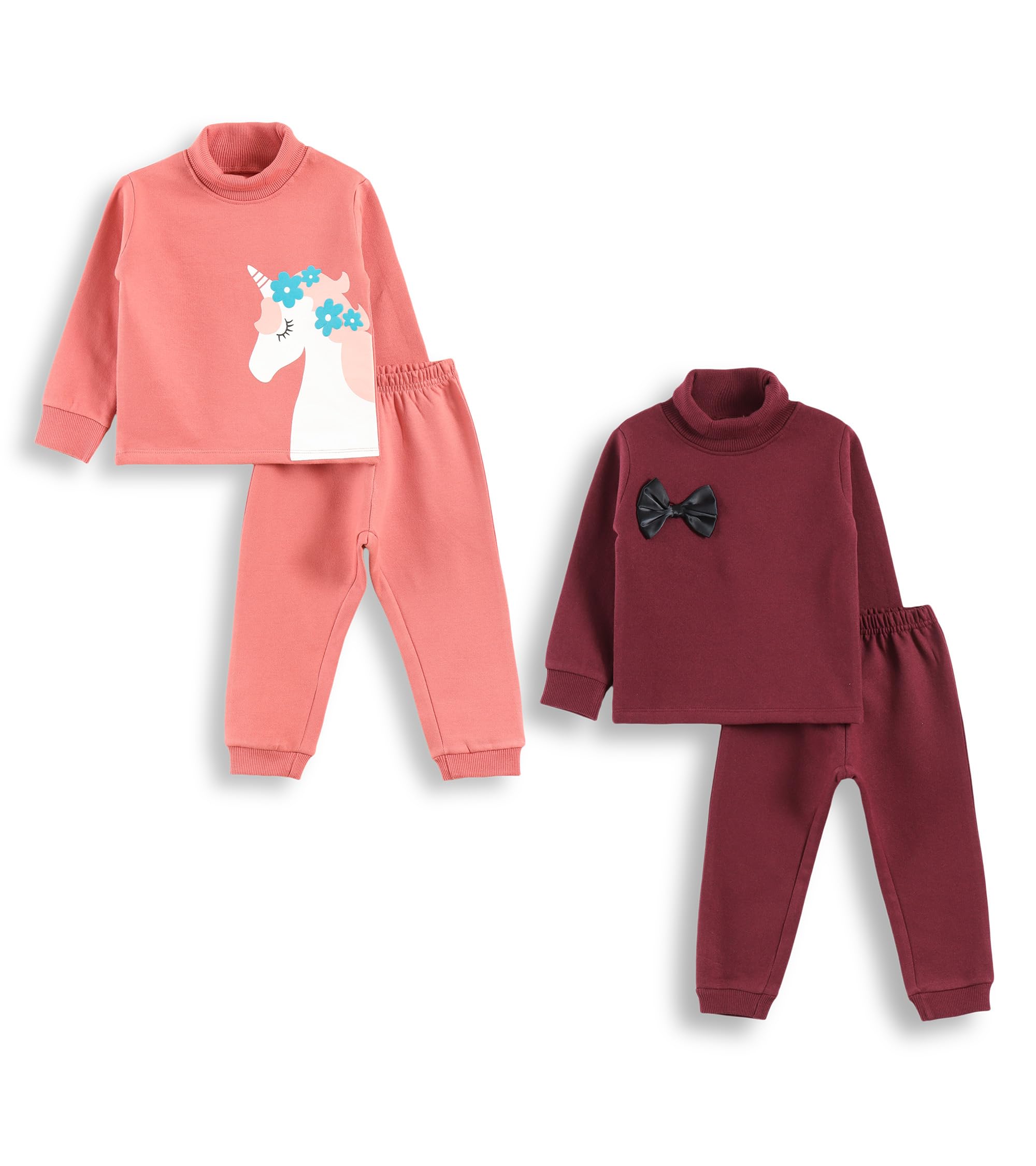 yuv Cotton Blend Winter Wear Clothing Set for Baby Girls, Set of 2-picture-11