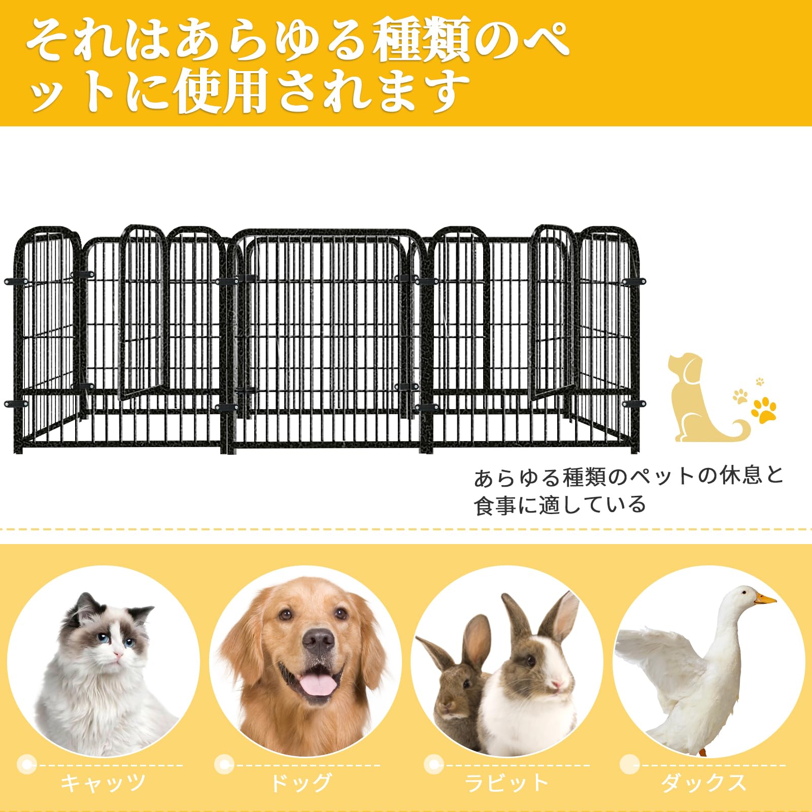 Amazon | Areden ペットサークル ペットフェンス 犬 サークルケージ
