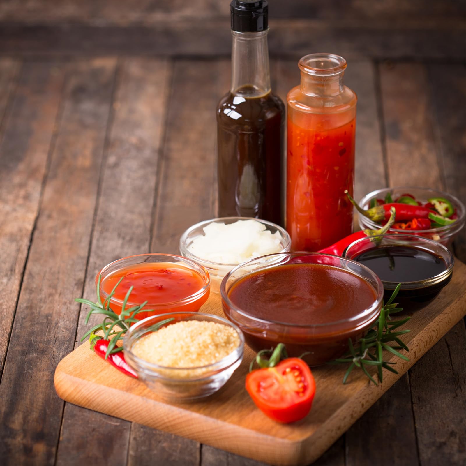 Juego de 10 cuencos pequeños de vidrio de 3 pulgadas, cuencos de salsa de 3 onzas, mini cuencos para salsa de tomate, soja, barbacoa, sushi, fiesta 4