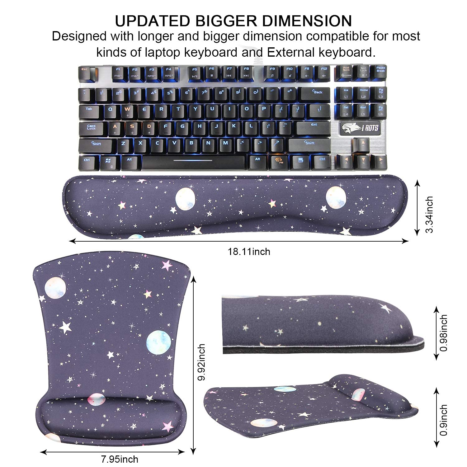 iCasso Keyboard Wrist Rest And Mouse Wrist Rest Pad