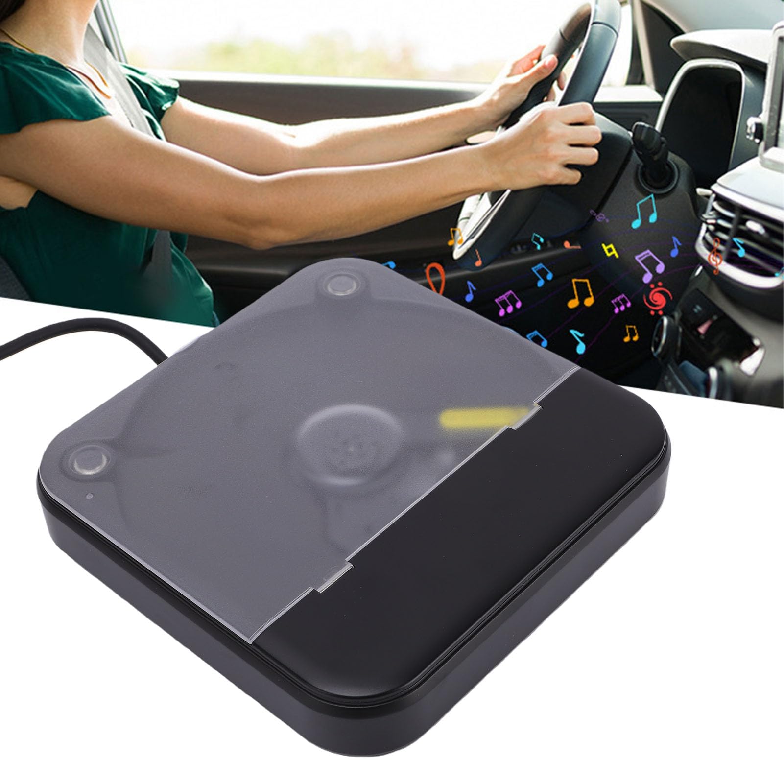 Lecteur CD de Voiture Portable avec USB Anti-Saut pour
