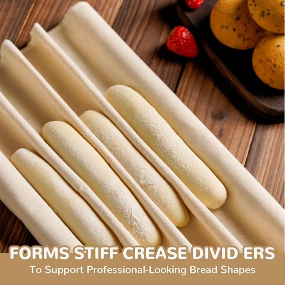 Bread Baking Supplies,2PCS Proofing Cloth for Bread Baking 14x18 Inches,100% Natural Linen, Reusable, Cotton Material,Baguettes, Loaves, Pastry, Homemade Bread (14 x18 Inches)