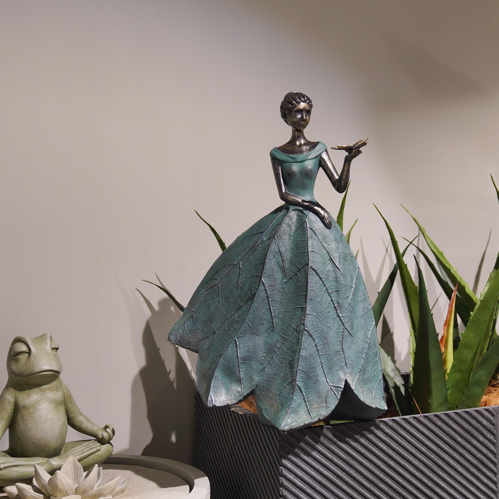 Guichifun Fairy Statue Collection Home Decoration - Leaf Angel Girls Resin Modern Home Decorations For Living Room Office Sculpture Home Decor For